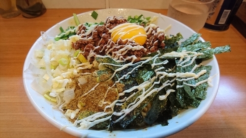 「【限定】我流豚星。台湾混蕎麦(ニンニク少なめ・マヨネーズ)」@豚星。の写真