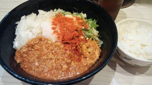 「限定 辛まぜそば ＋ ライス」@麺バカ息子の写真