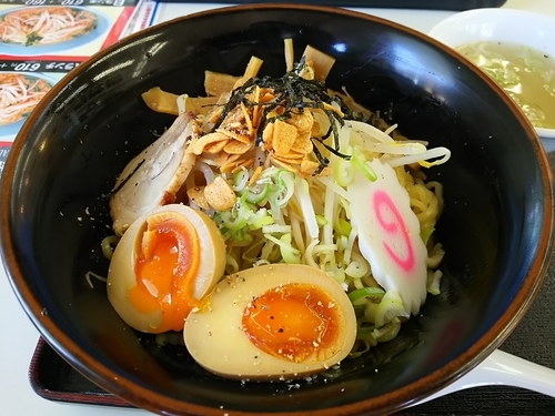 「油そば　（大盛り：サービス券）」@くるまやラーメン 松本渚店の写真
