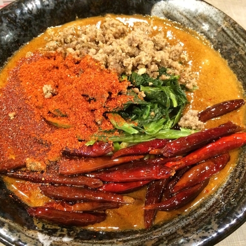 「地獄の担々麺 無限 【1100円】」@地獄の担担麺 護摩龍 五反田店の写真