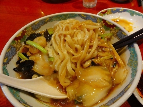 「五目あんかけそば/焼き餃子/水餃子/お酒」@你好 恵馨閣本店の写真