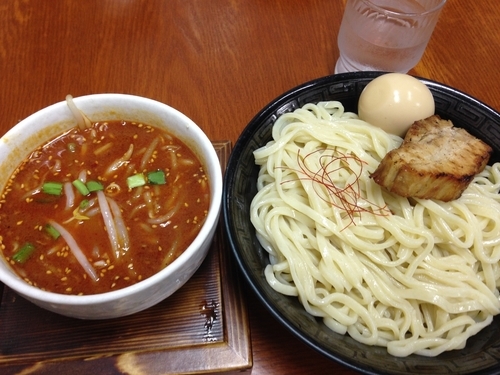 「つけ麺（大盛）＋味玉＋バニラアイス」@ラーメン・つけ麺 爆王の写真