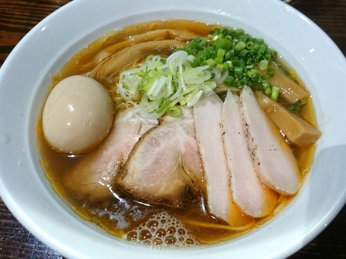 「【限定】烏賊煮干しそば「海老oil version」」@二代目 むじゃきの写真