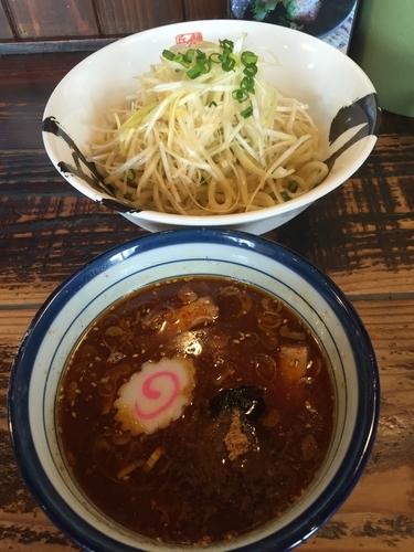 「極旨ねぎつけ麺 辛味トッピング 972円」@麺屋久兵衛の写真