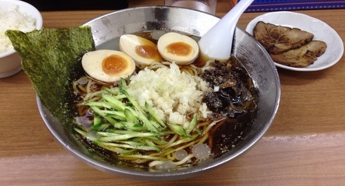 「冷やしらーめん(限定30食)＋味玉＋小ライス」@熱血らーめん in Yokohamaの写真