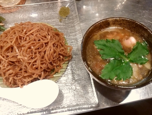 「鴨つけそば900円」@日の丸さんじの写真