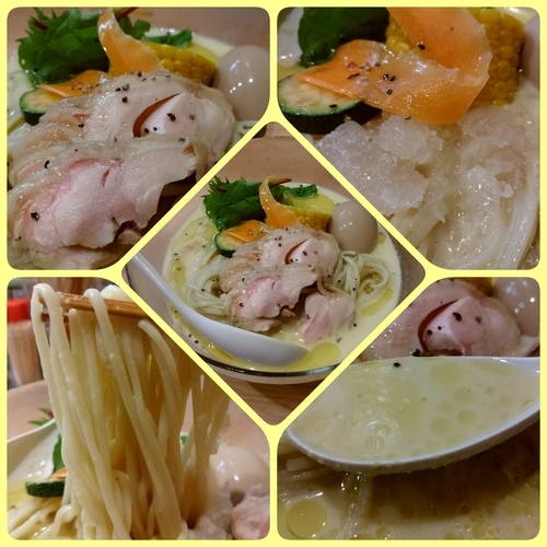 「【限定】冷たいとうもろこしラーメン＋味玉」@らーめん カッパハウスの写真