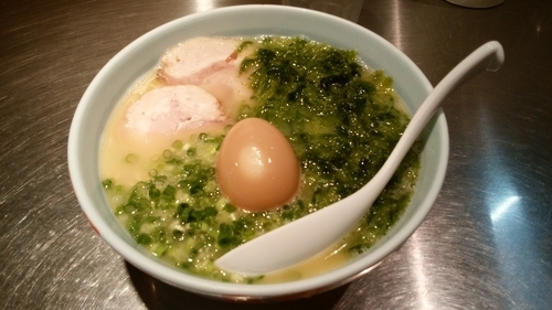 「あおさ玉子ラーメン」@らーめん まる玉 横浜青葉台店の写真