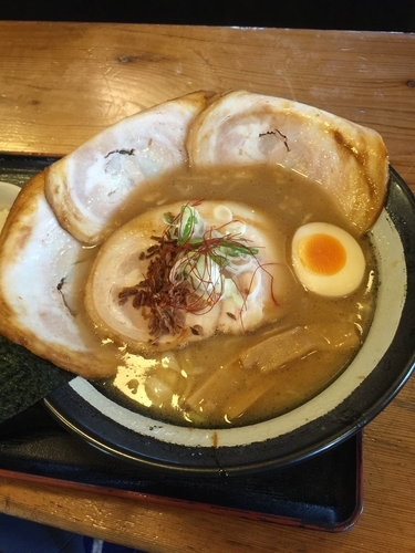 「チャーシューめん➕麺固め➕半ライス」@らーめん たつみの写真