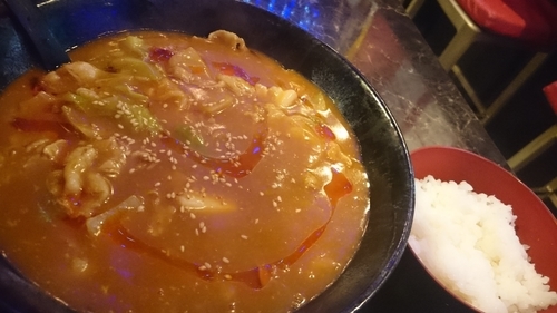 「カレーラーメン（800円）＋餃子セット（250円）」@麺飯食堂 龍の写真