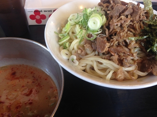 「肉盛りつけ麺（ダブル）」@つけ麺・ラーメン カガミハラ55の写真