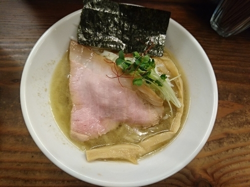 「牡蠣そば」@貝だしラーメン 貝ガラ屋の写真
