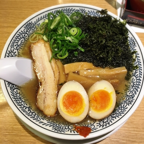 「磯海苔塩ラーメン 半熟煮玉子入り」@丸源ラーメン 草津店の写真
