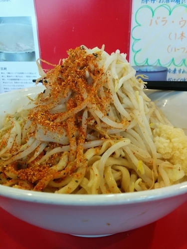 「つけ麺300・野菜ちょい増し・にんにく.魚粉.七味.シビレ増」@麺屋 桐龍の写真