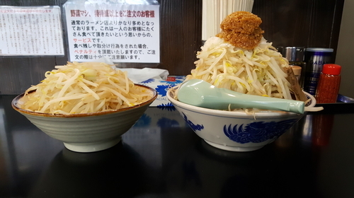 「雅狼麺750円(野菜チョイマシ、ニンニクマシマシアブラ)」@雅狼の写真