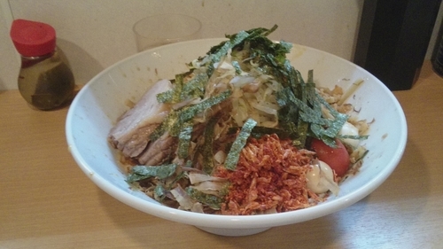 「冷やし中華・大(海老辛)￥１０００」@豚星。の写真