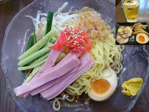 「冷やし中華￥500＋お疲れ様セット￥400＝￥900」@せい家 川越店の写真