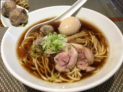 「1周年限定 比内地鶏の中華蕎麦 (醤油) ￥1000」@生粋 花のれんの写真