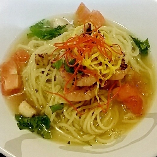 「ウニ塩らーめん 850円（7月限定昼夜各10食）」@麺屋 青山 本店の写真