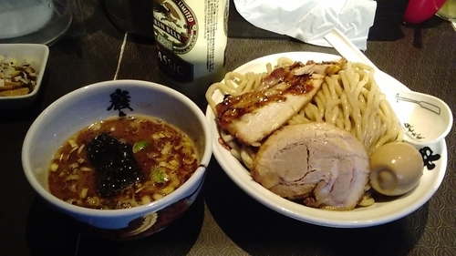 「巖虎濃厚つけ麺+缶ビール」@麺屋武蔵 巌虎の写真