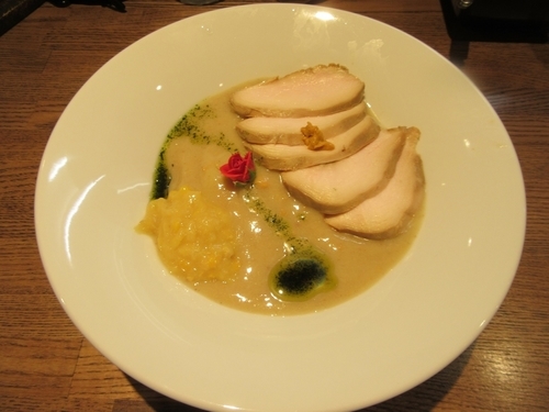 「限定　冷製ウニのポタージュ麺（１０００円）」@らー麺屋 バリバリジョニーの写真