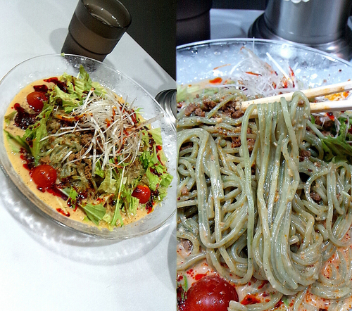 「『冷やし豆乳担々麺+ライス(￥830+100)』」@中華そば専門 はつがい商店の写真