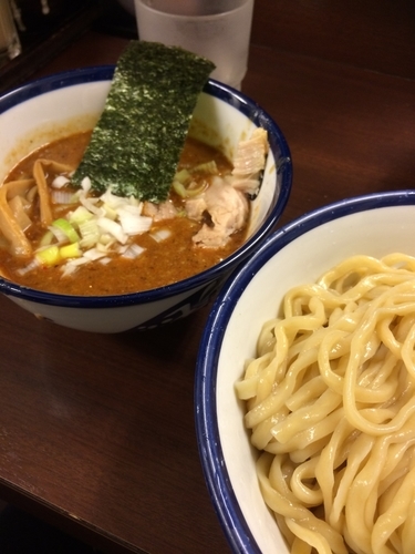 「辛いつけめん」@つけめん 玉 本店の写真