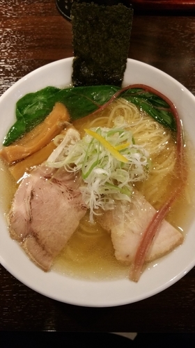 「アジ煮干し塩中華そば」@志奈そば 田なか Secondの写真