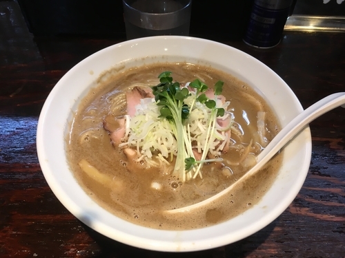 「濃厚煮干しラーメン スパイシー辛替玉 ¥780、¥150」@麺屋 一寸星の写真