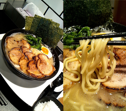 「『塩とんこつチャーシュー(￥960)+サービス半ライス』」@横浜らーめん 源泉 海老名店の写真