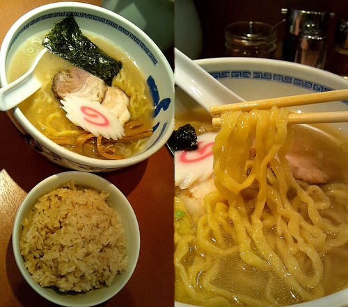 「『塩らーめん+煮干し飯 小(￥790+150)』」@たけちゃんにぼしらーめん 調布店の写真