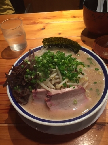 「らーめんハリガネ＋もやし」@博多長浜らーめん 田中商店の写真