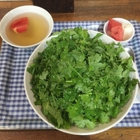 ラム肉とパクチーの炒め飯 スパイス醤油味