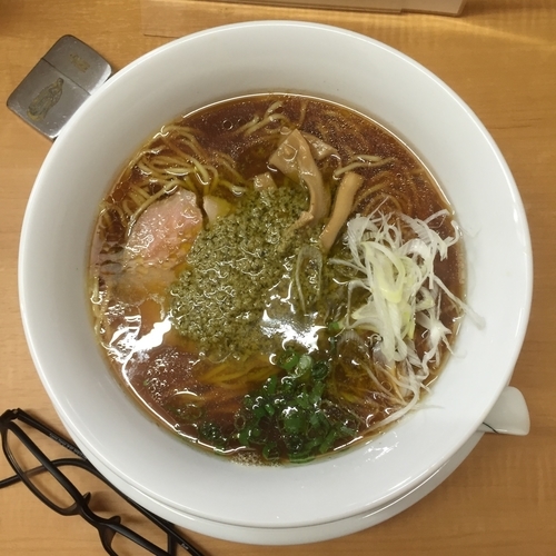 「醤油そば ～牡蠣のアヒージョ添え」@中華そば 大井町 和渦の写真