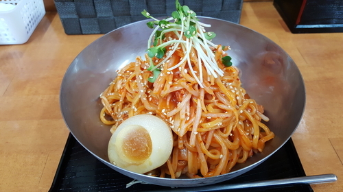 「冷やしキムチビビン麺(大盛) ￥800」@我流食堂 友部店の写真