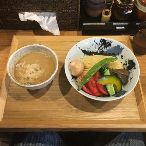 「つけ麺（大）＋クーポン味玉」@つけ麺 竹川の写真