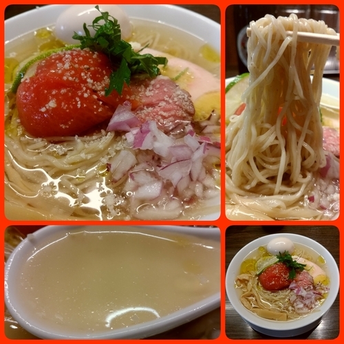 「【限定】冷やしトマトの煮干らぁめんforイタリアン」@らぁめん屋 カネキッチンの写真