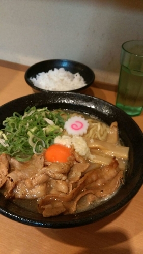 「極肉玉そば＋無料ごはん」@肉玉蕎麦 おとど 北松戸総本山の写真