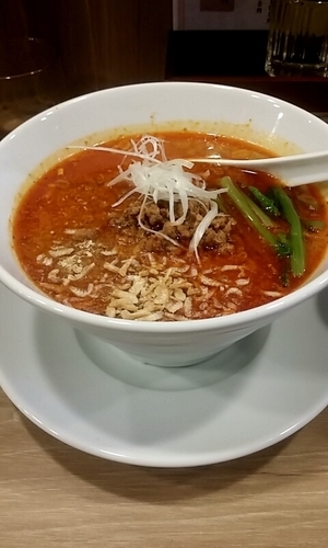 「担々麺大辛+ライス50円」@担々麺 七福朗の写真