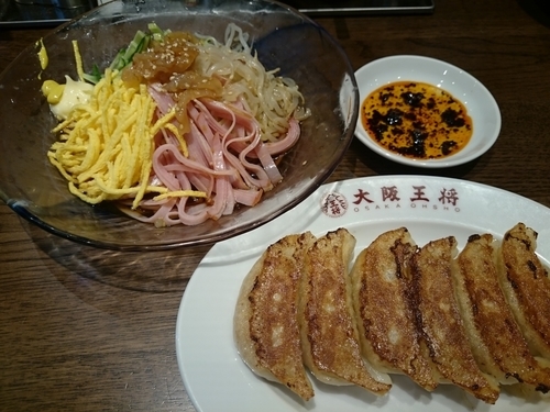 「冷やし中華＆餃子セット 940円」@大阪王将 志木店の写真