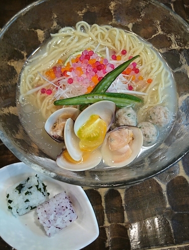 「【限定】ハマグリ冷やし ～地中海仕立て～」@つけめん・らーめん活龍 本店の写真