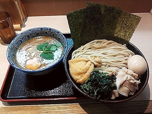 「鶴嶺峰つけ麺 小結（大盛り）＋特製トッピング」@らー麺土俵 鶴嶺峰の写真