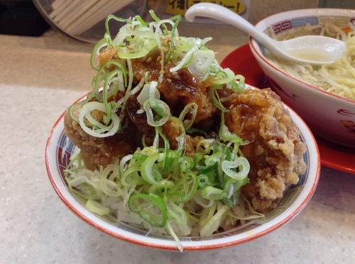 「タンメン＋男気油淋鶏丼 ¥900」@龍龍タンメンの写真