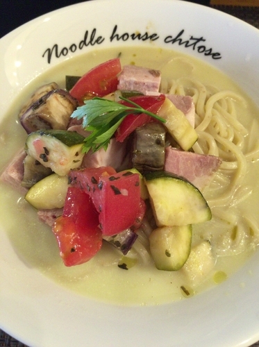 「15食限定 冷たい豆と魚の麺 1000円」@麺庵ちとせの写真