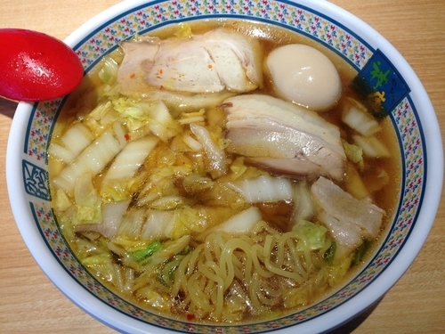 「おいしいラーメン＋サービス半熟煮玉子」@どうとんぼり神座 東京ドームシティ店の写真