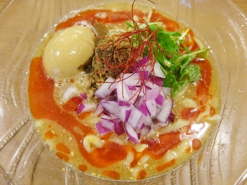 「乱切り冷やし担々麺 ～自家製麻辣油仕立～　　880円」@鯛塩そば 灯花 本店の写真