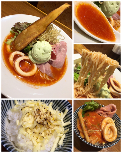 「【限定】トマトラーメン ￥850＋専用チーズ追い飯￥150」@寿製麺よしかわ 川越店の写真