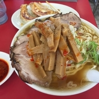 手打ちチャーシュー麺 大盛り  チャーシュー、メンマトッピン