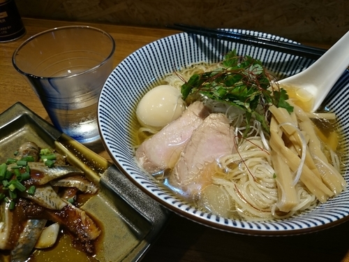 「【限定】冷やし煮干そば 白醤油780円＋いわし丼(飯なし)他」@寿製麺よしかわ 川越店の写真