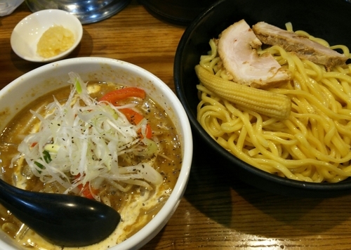 「[季節限定]味噌グリーンカレーつけ麺　1000円」@麺処 花田 上野店の写真